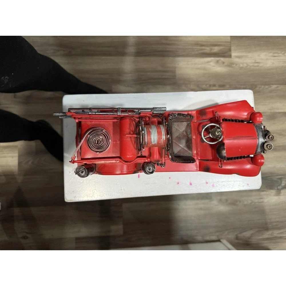 Antique Tin Metal 1920's Tucumcari Fire Dept Fire Truck Engine RARE